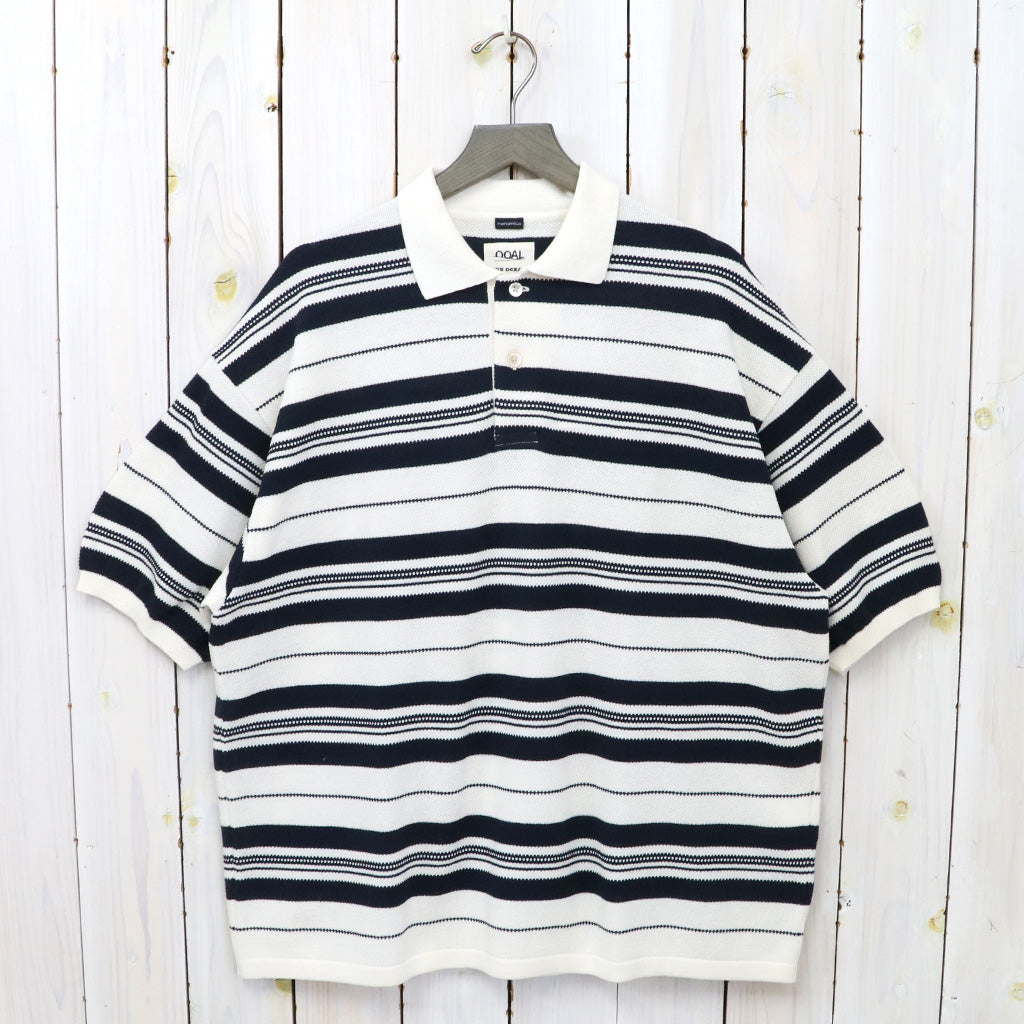 nanamica『Stripe Polo Sweater』(Ecru)