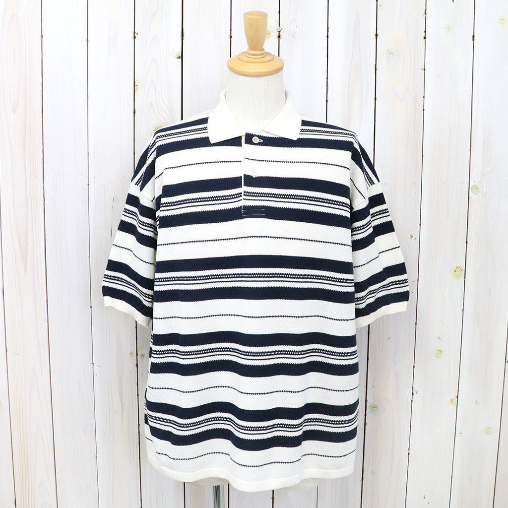 nanamica『Stripe Polo Sweater』(Ecru)