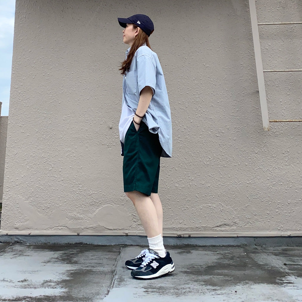 nanamica『Button Down Wind S/S Shirt』(Grayish Navy)