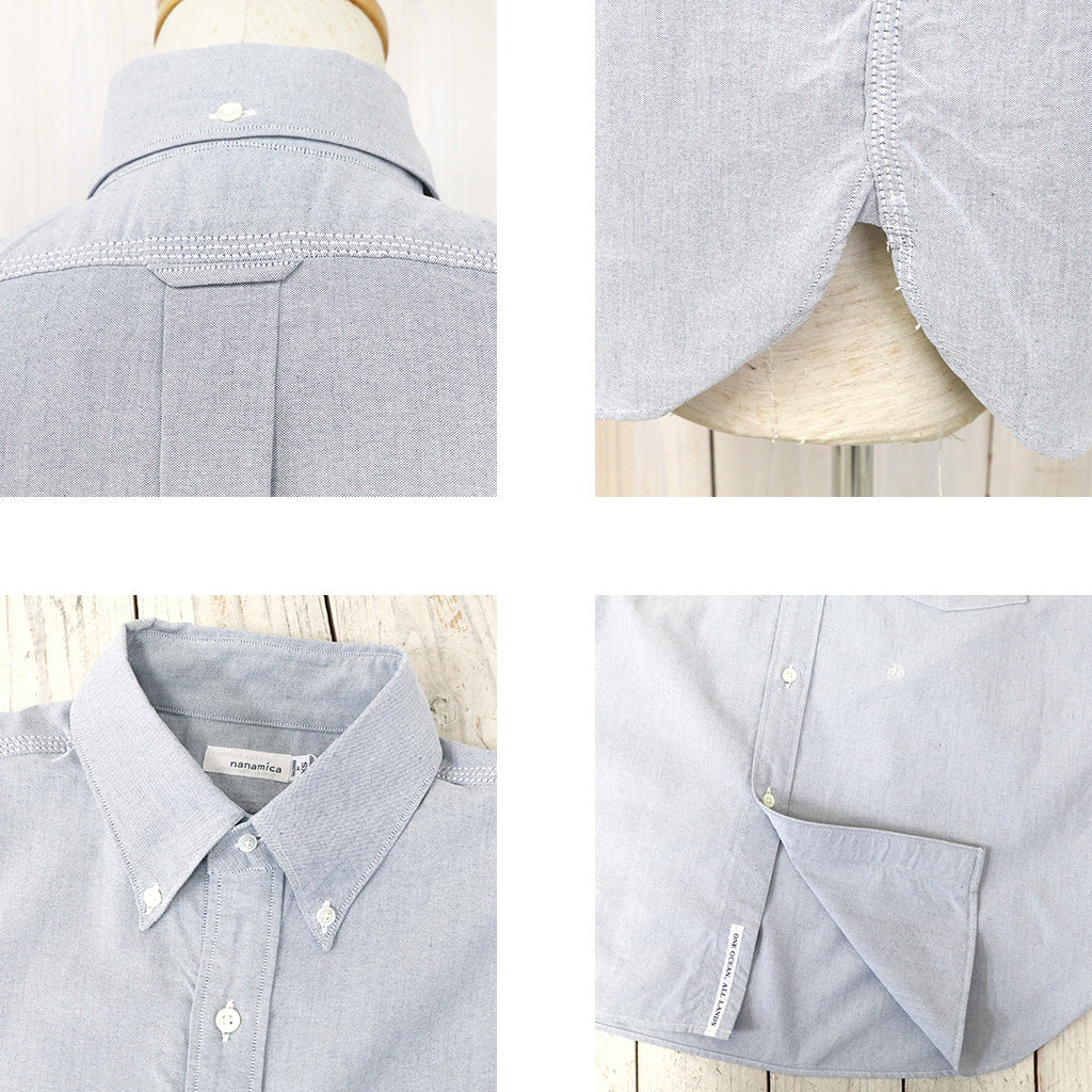 nanamica『Button Down Wind S/S Shirt』(Grayish Navy)