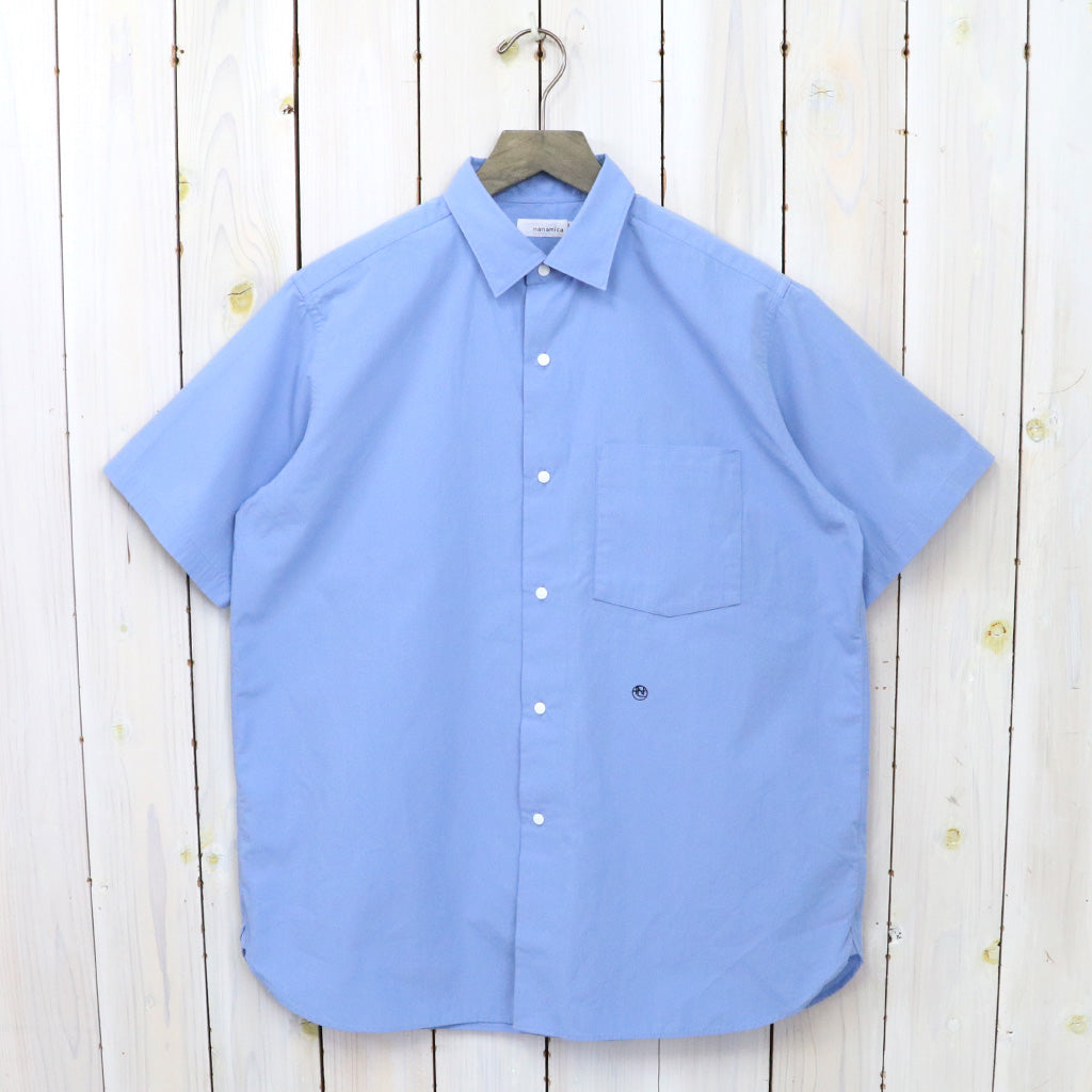 【SALE30%OFF】nanamica『Regular Collar Wind S/S Shirt』(Sax)