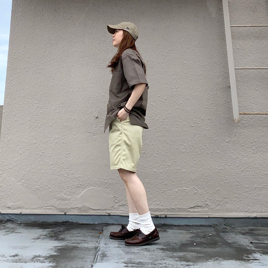 nanamica『Open Collar Panama S/S Shirt』(Taupe)