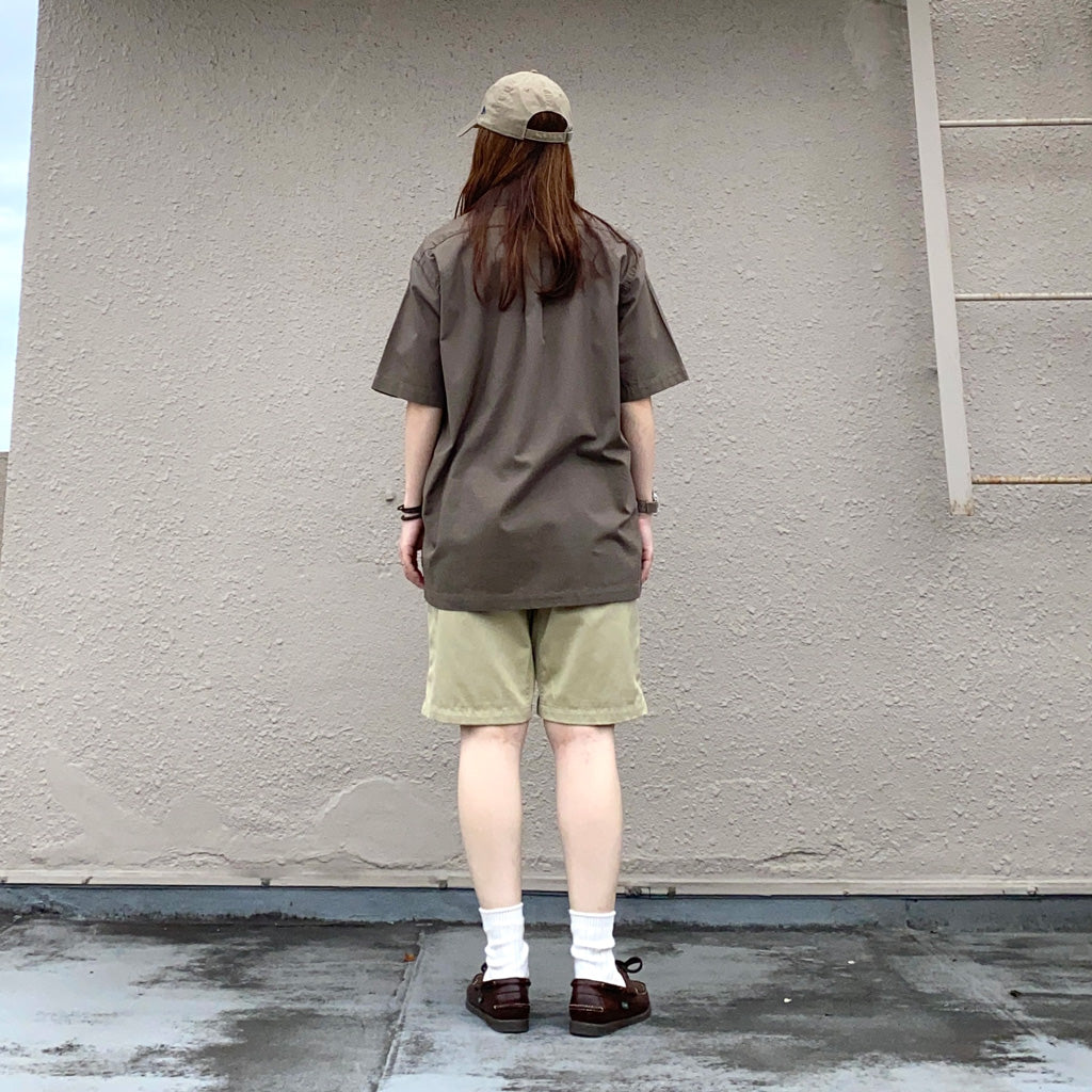 nanamica『Open Collar Panama S/S Shirt』(Taupe)