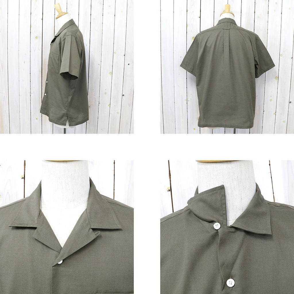 nanamica『Open Collar Panama S/S Shirt』(Taupe)