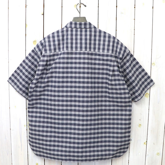 nanamica『Cotton Silk PALAKA Check S/S Shirt』(Navy)