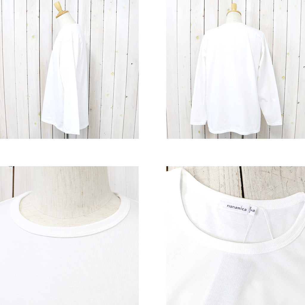 nanamica『COOLMAX Jersey L/S Tee』(White)