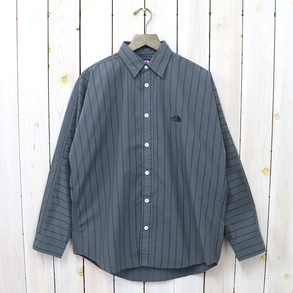 THE NORTH FACE PURPLE LABEL『Striped Field Shirt』(Asphalt Gray)