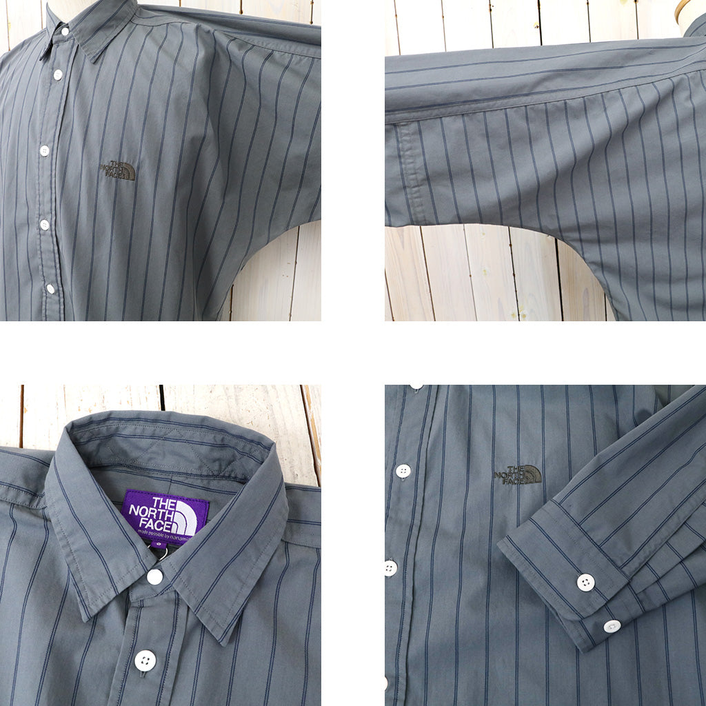 THE NORTH FACE PURPLE LABEL『Striped Field Shirt』(Asphalt Gray)