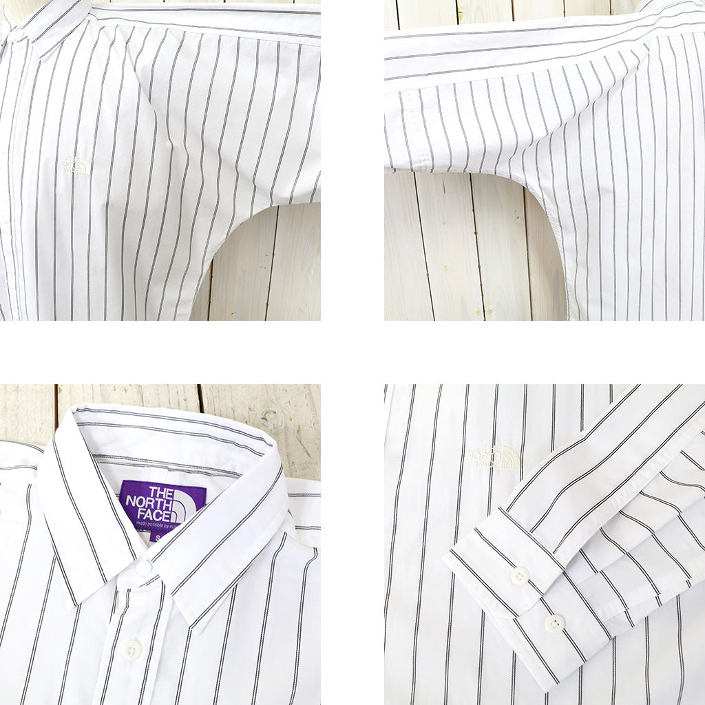 THE NORTH FACE PURPLE LABEL『Striped Field Shirt』(White)