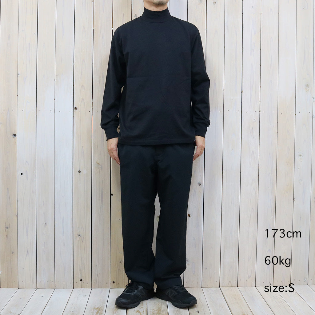 nanamica『L/S Mock Neck Tee』(Black)