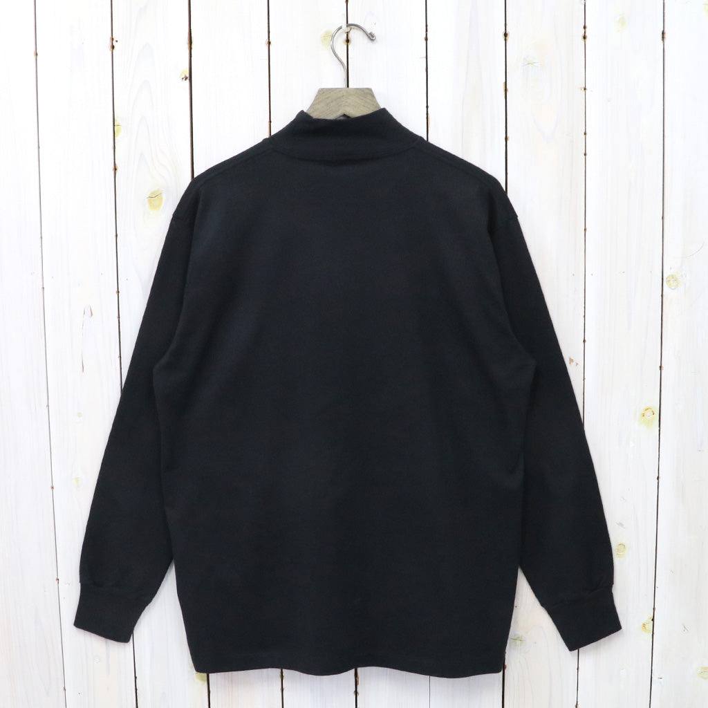 nanamica『L/S Mock Neck Tee』(Black)