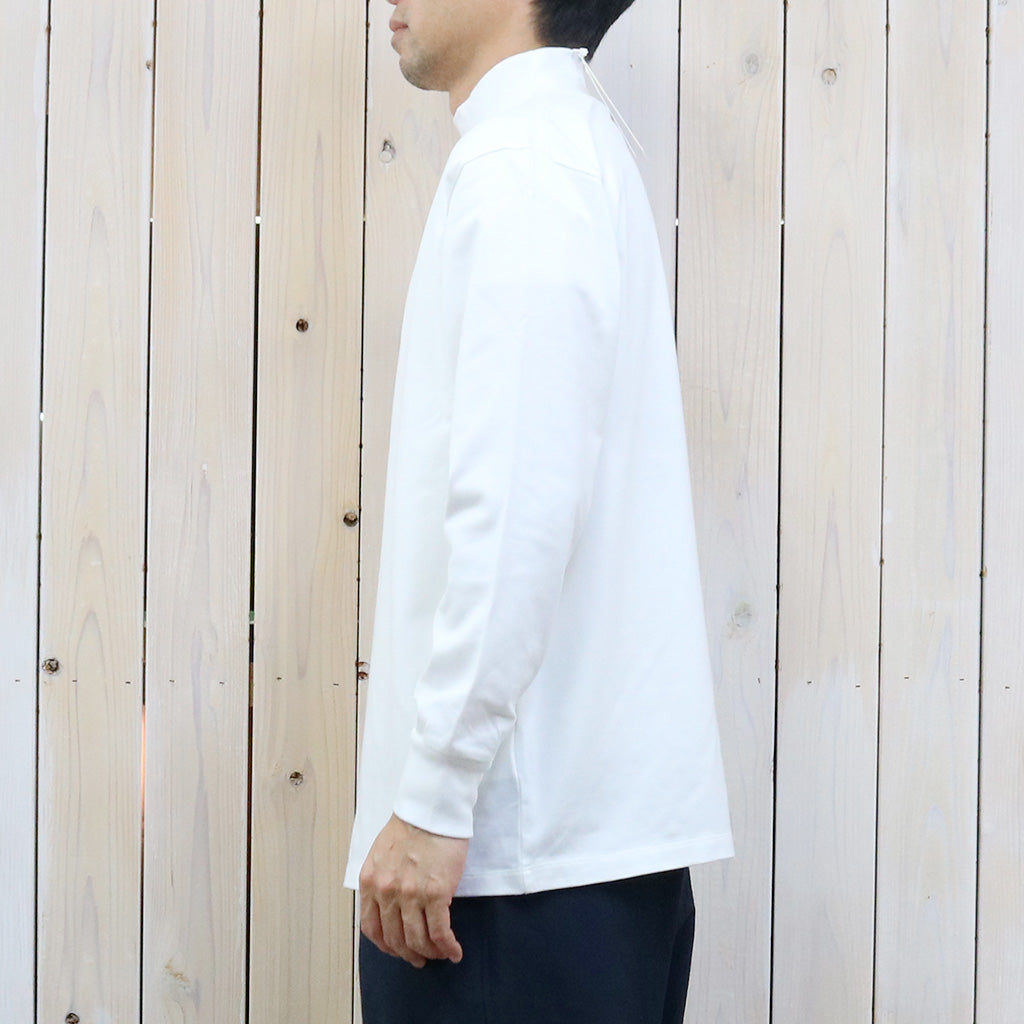 nanamica『L/S Mock Neck Tee』(White)