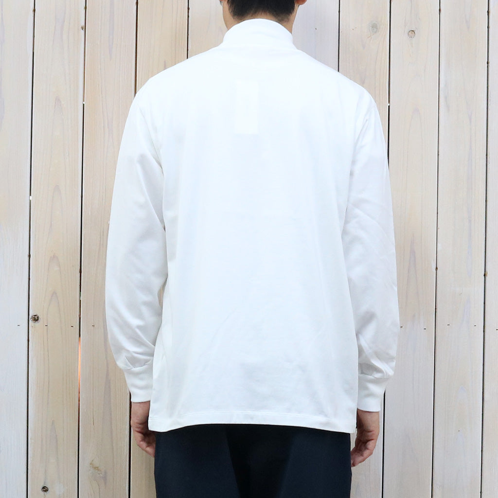 nanamica『L/S Mock Neck Tee』(White)