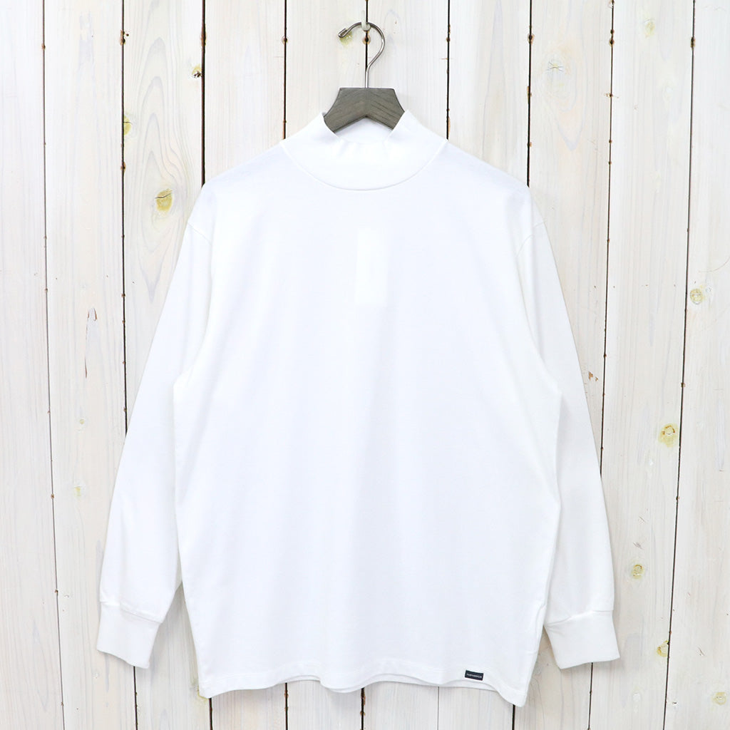 nanamica『L/S Mock Neck Tee』(White)