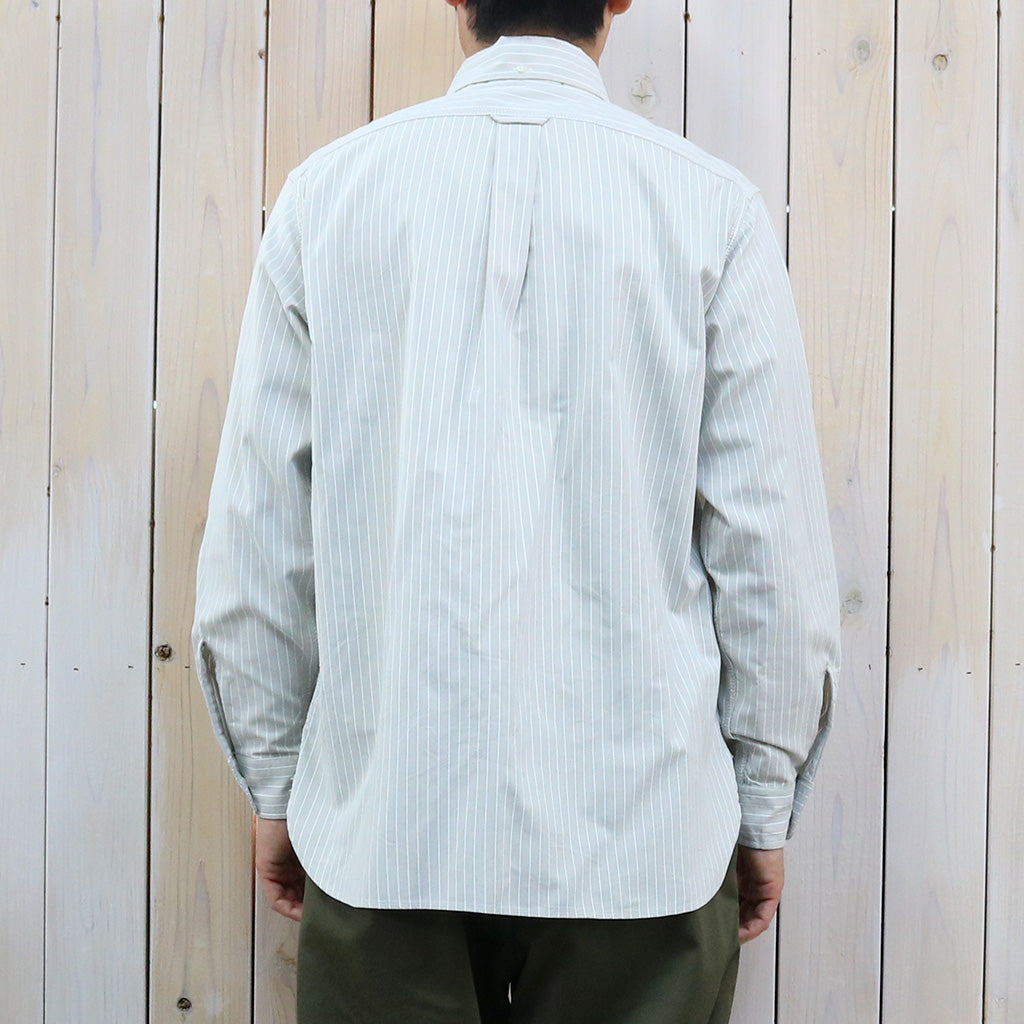 nanamica : Button Down Stripe Wind Shirt (Beige)
