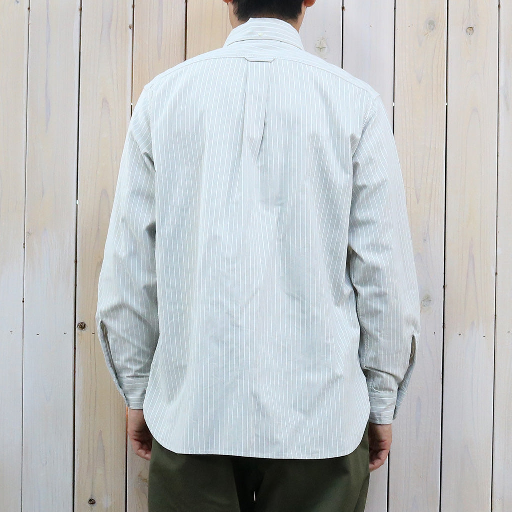 nanamica『Button Down Stripe Wind Shirt』(Beige)