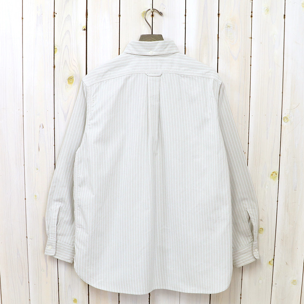 nanamica : Button Down Stripe Wind Shirt (Beige)