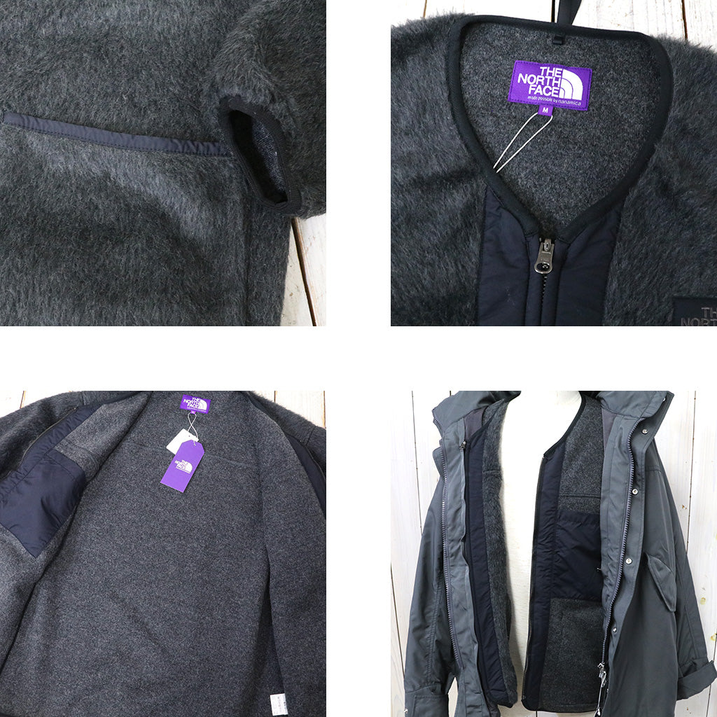 THE NORTH FACE PURPLE LABEL『PLAS Wool Fleece Field Cardigan』(Mix Charcoal)