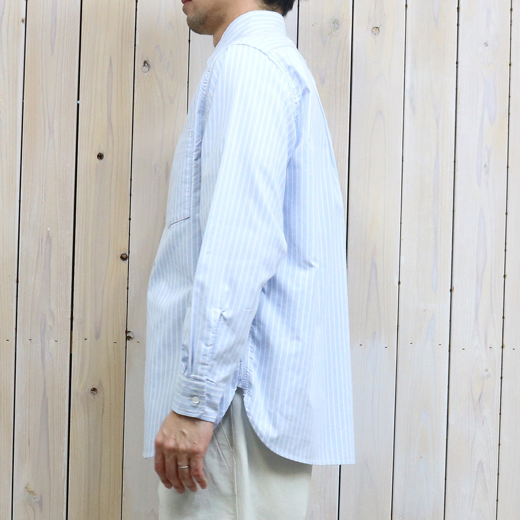 nanamica『Button Down Stripe Wind Shirt』(Navy)