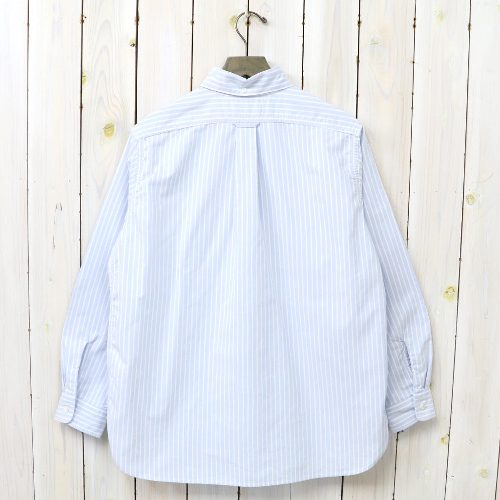 nanamica : Button Down Stripe Wind Shirt (Navy)