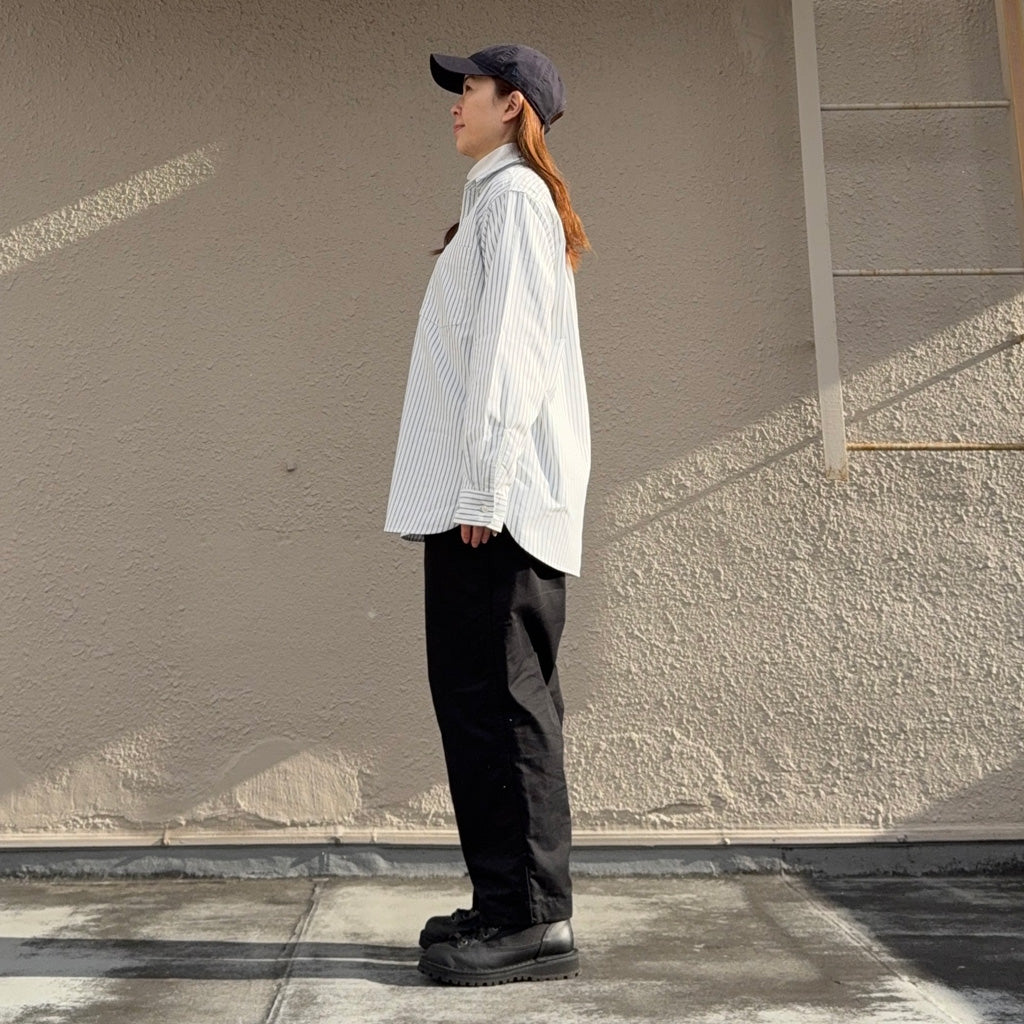 nanamica『Button Down Stripe Wind Shirt』(White)