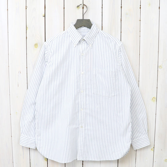 nanamica『Button Down Stripe Wind Shirt』(White)