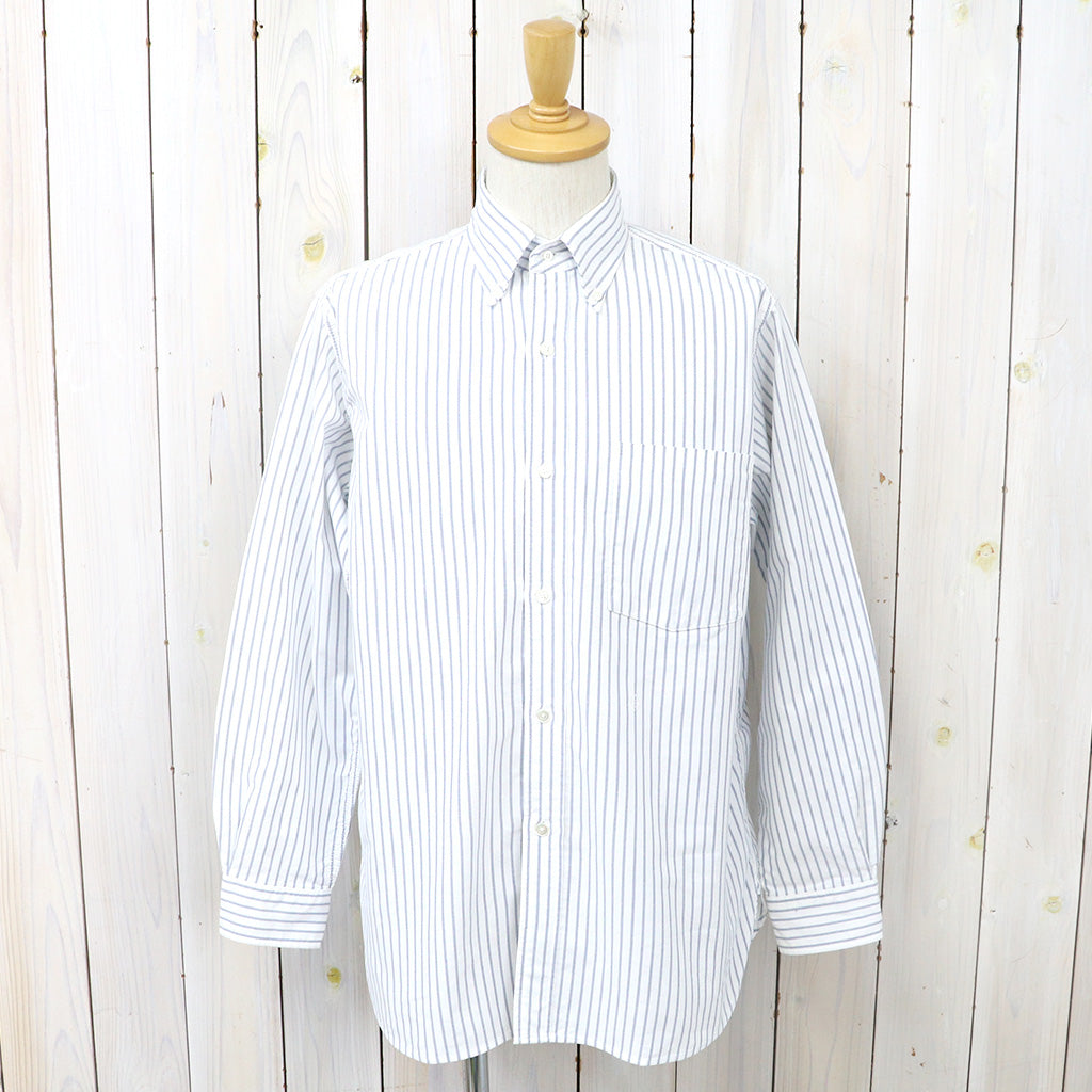 nanamica『Button Down Stripe Wind Shirt』(White)