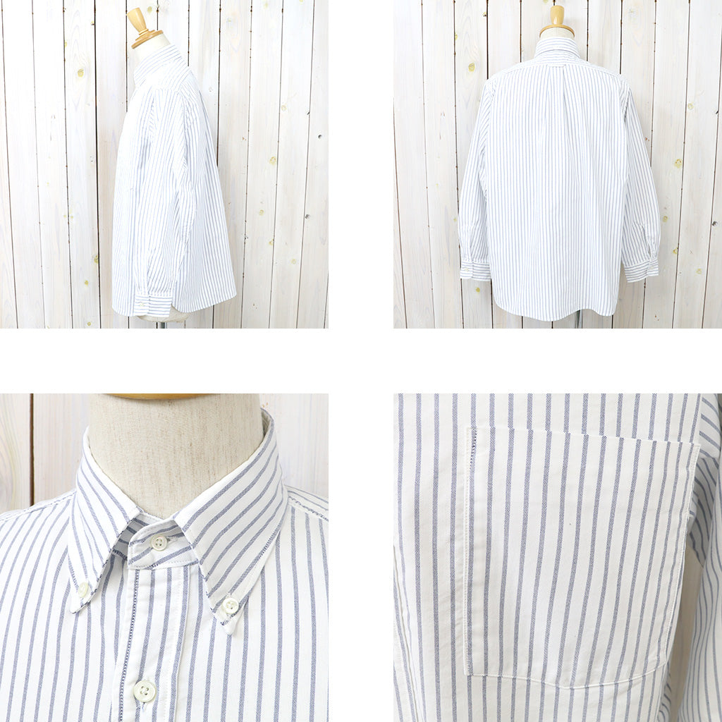 nanamica『Button Down Stripe Wind Shirt』(White)