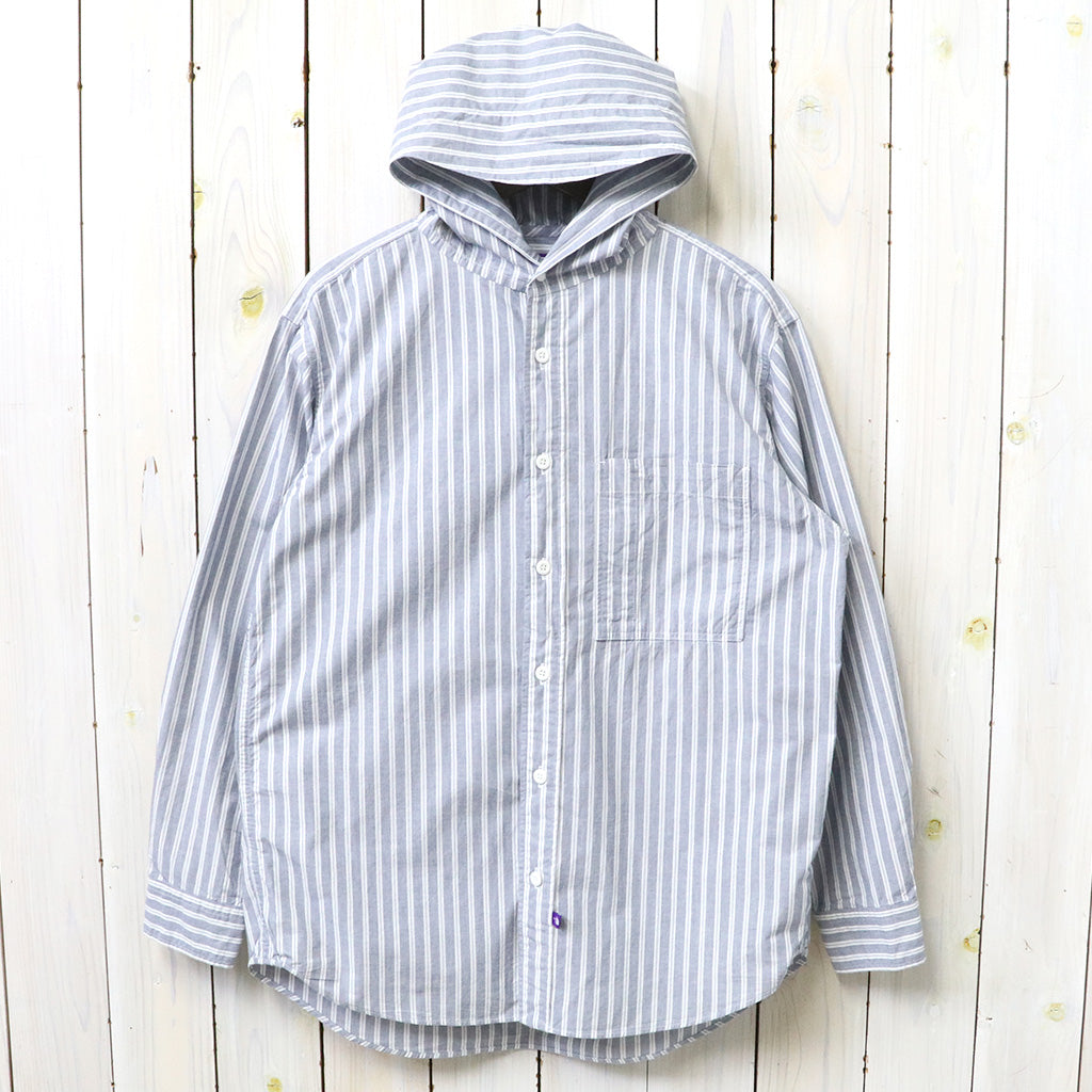 THE NORTH FACE PURPLE LABEL『Mountain Striped Hooded Shirt』(Navy)