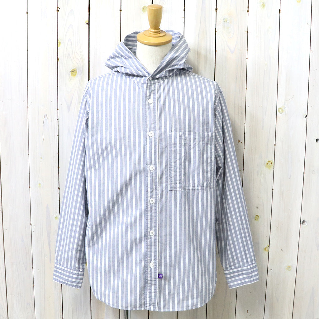 THE NORTH FACE PURPLE LABEL『Mountain Striped Hooded Shirt』(Navy)