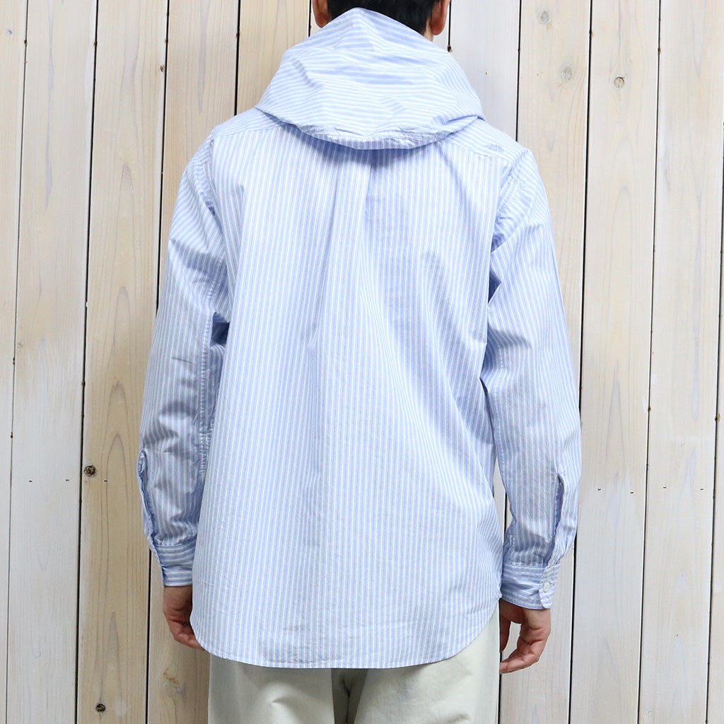 THE NORTH FACE PURPLE LABEL : Mountain Striped Hooded Shirt (Sax)