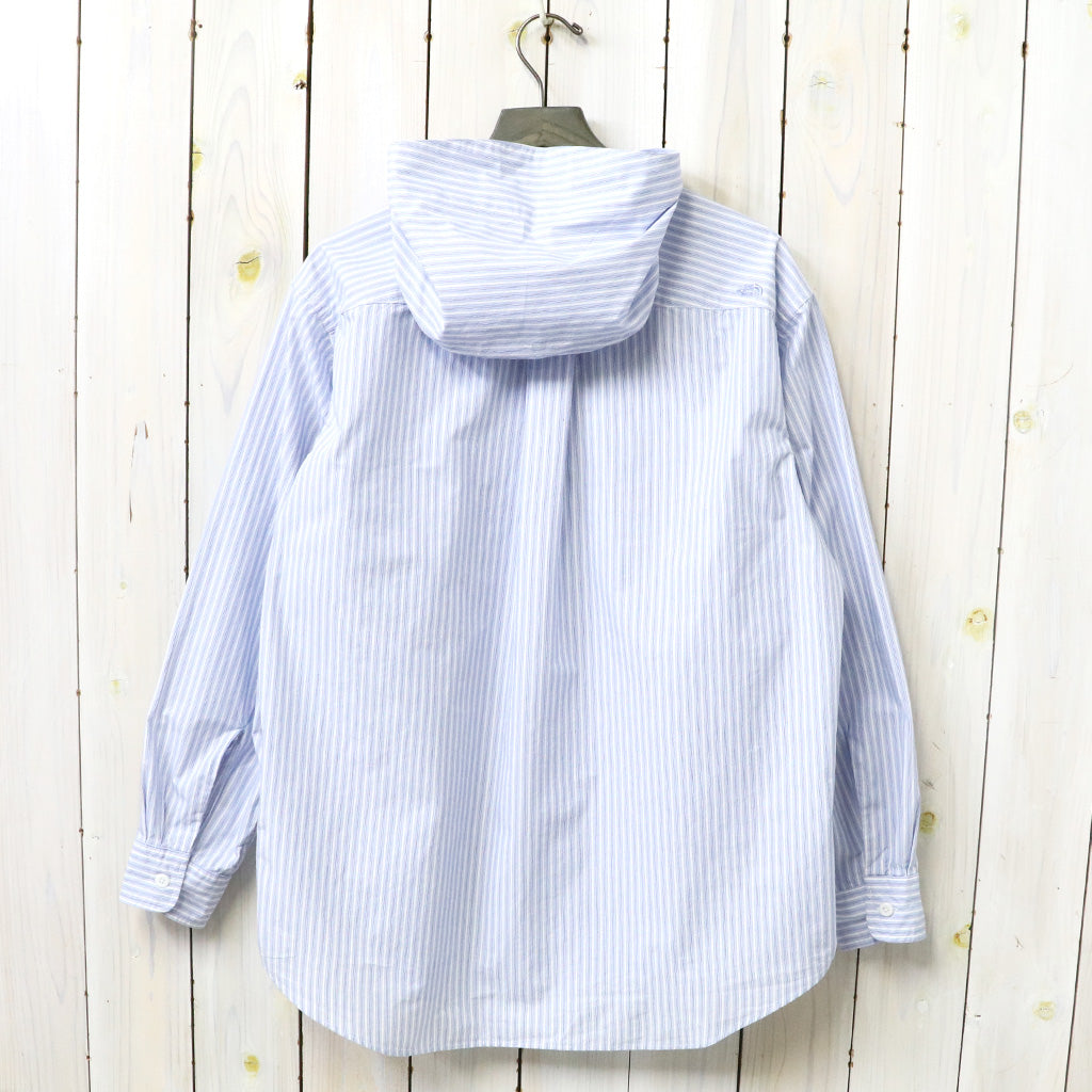 THE NORTH FACE PURPLE LABEL : Mountain Striped Hooded Shirt (Sax)