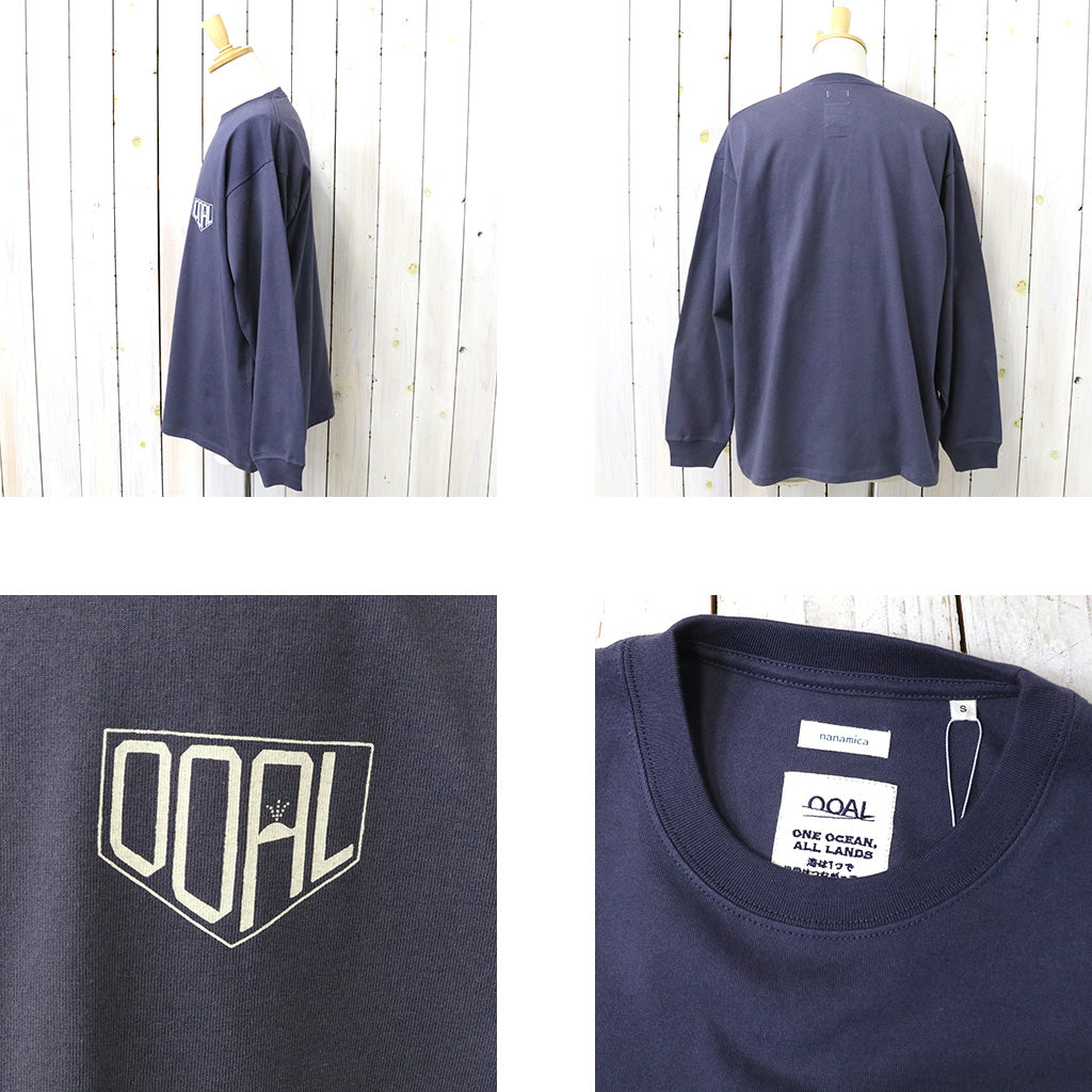 nanamica『OOAL L/S Graphic Tee』(Vintage Navy)