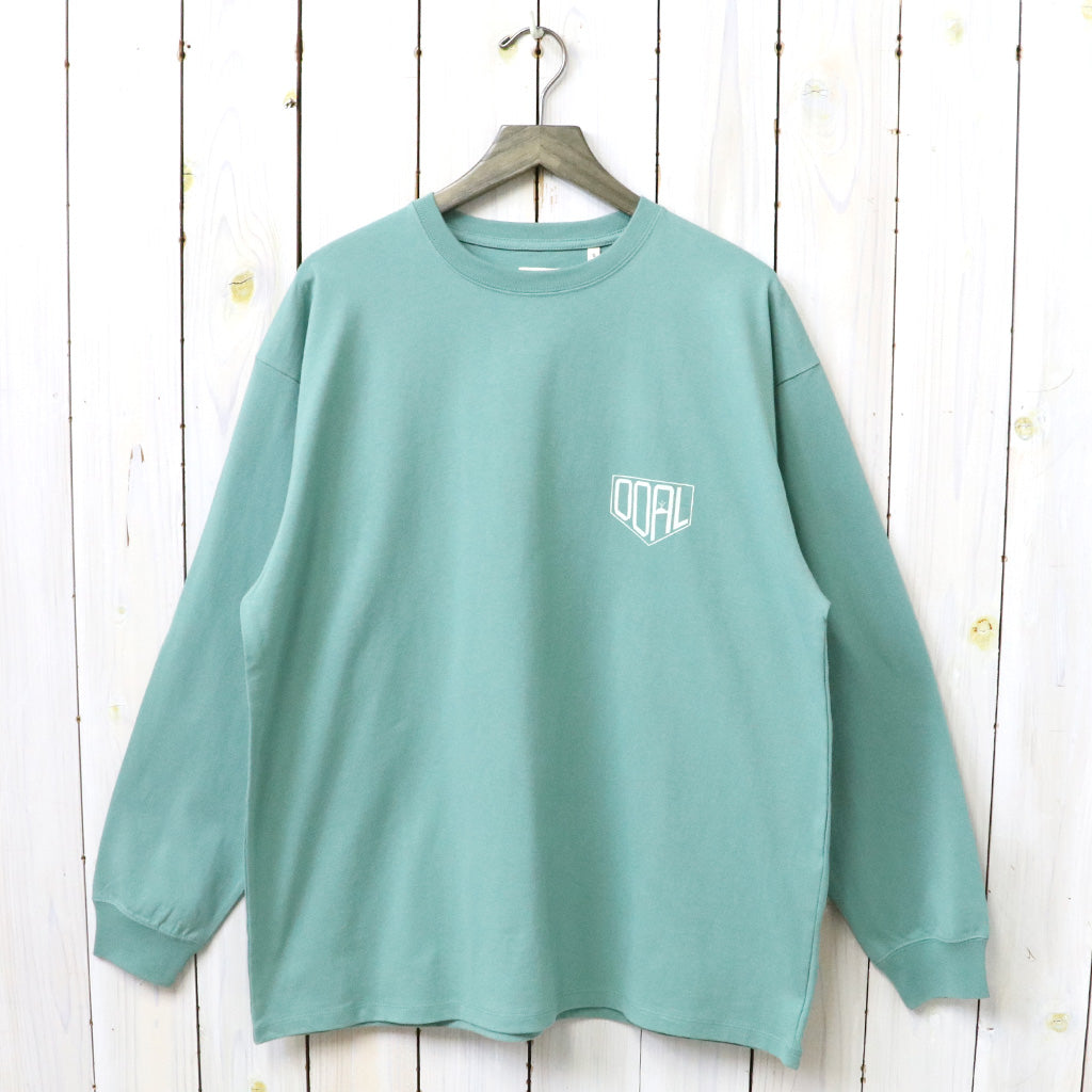 nanamica『OOAL L/S Graphic Tee』(Coral Green)