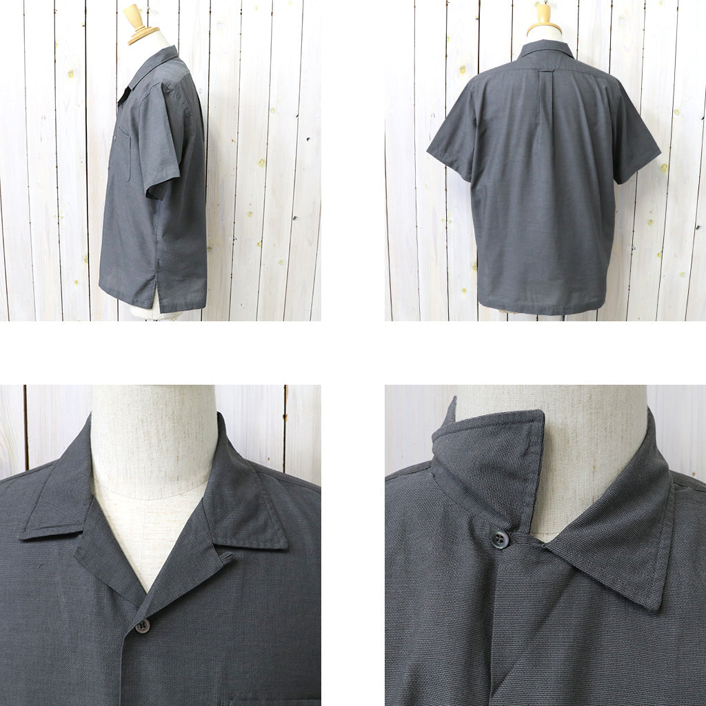 nanamica『Open Collar Panama S/S Shirt』(Gray)