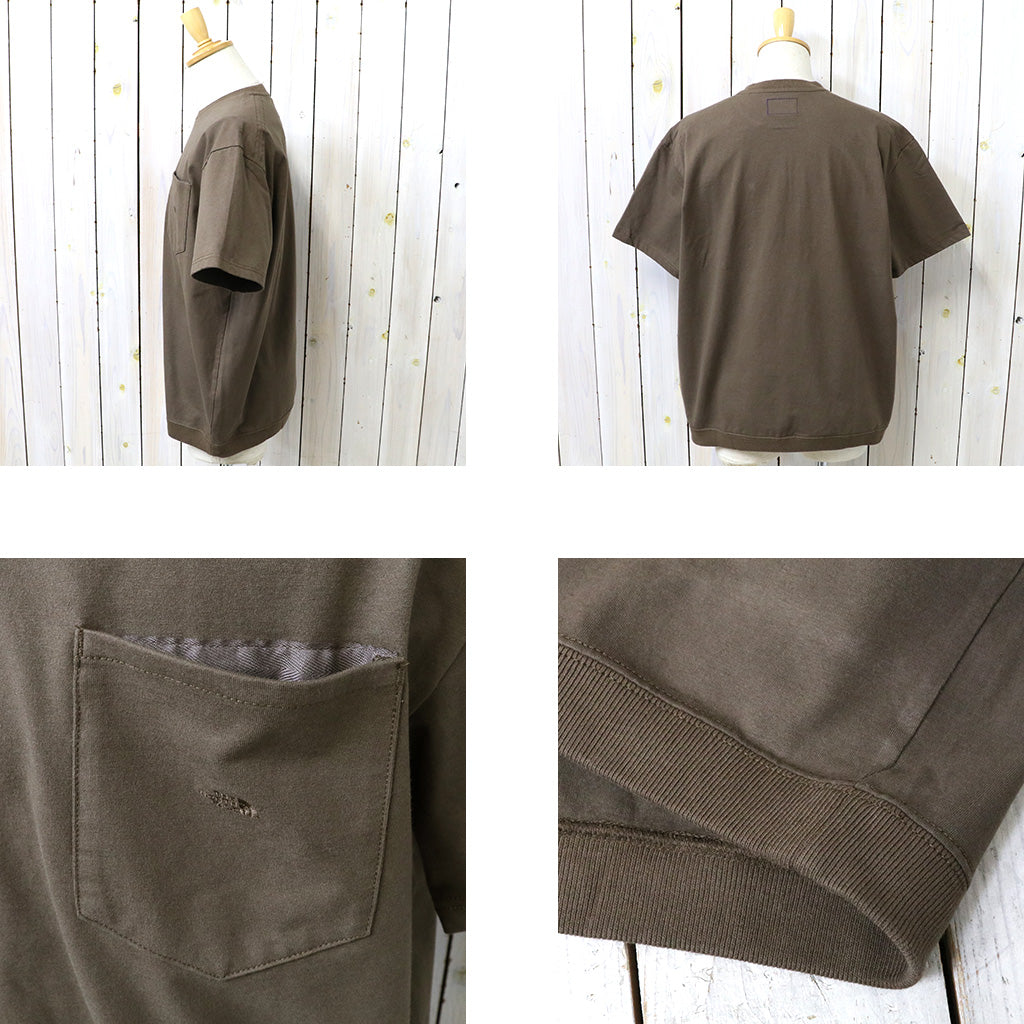 THE NORTH FACE PURPLE LABEL : High Bulky Pocket Tee (Brown)