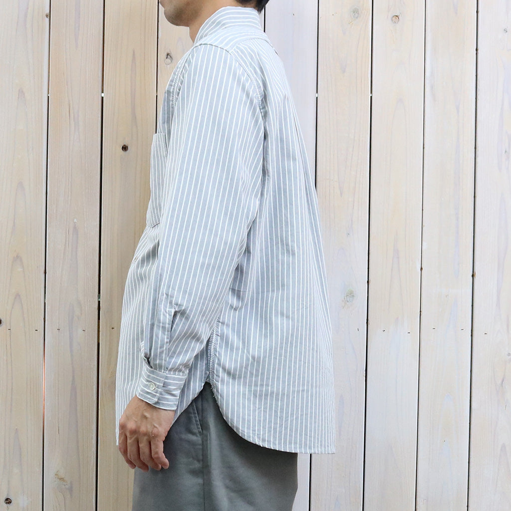 nanamica : Button Down Stripe Wind Shirt (Brown)