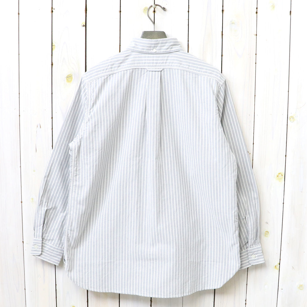 nanamica : Button Down Stripe Wind Shirt (Brown)
