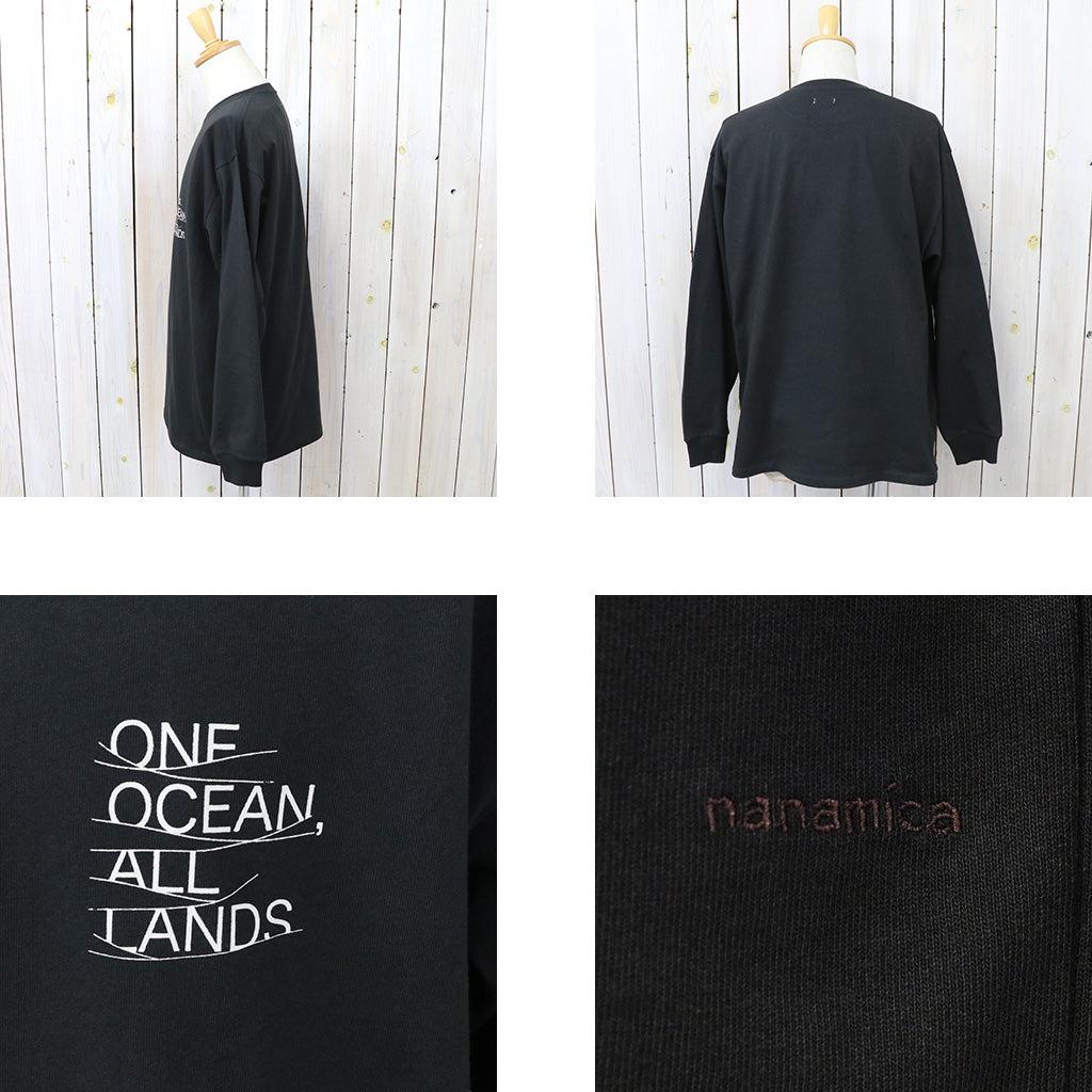 nanamica : OOAL Graphic L/S Tee (Charcoal)