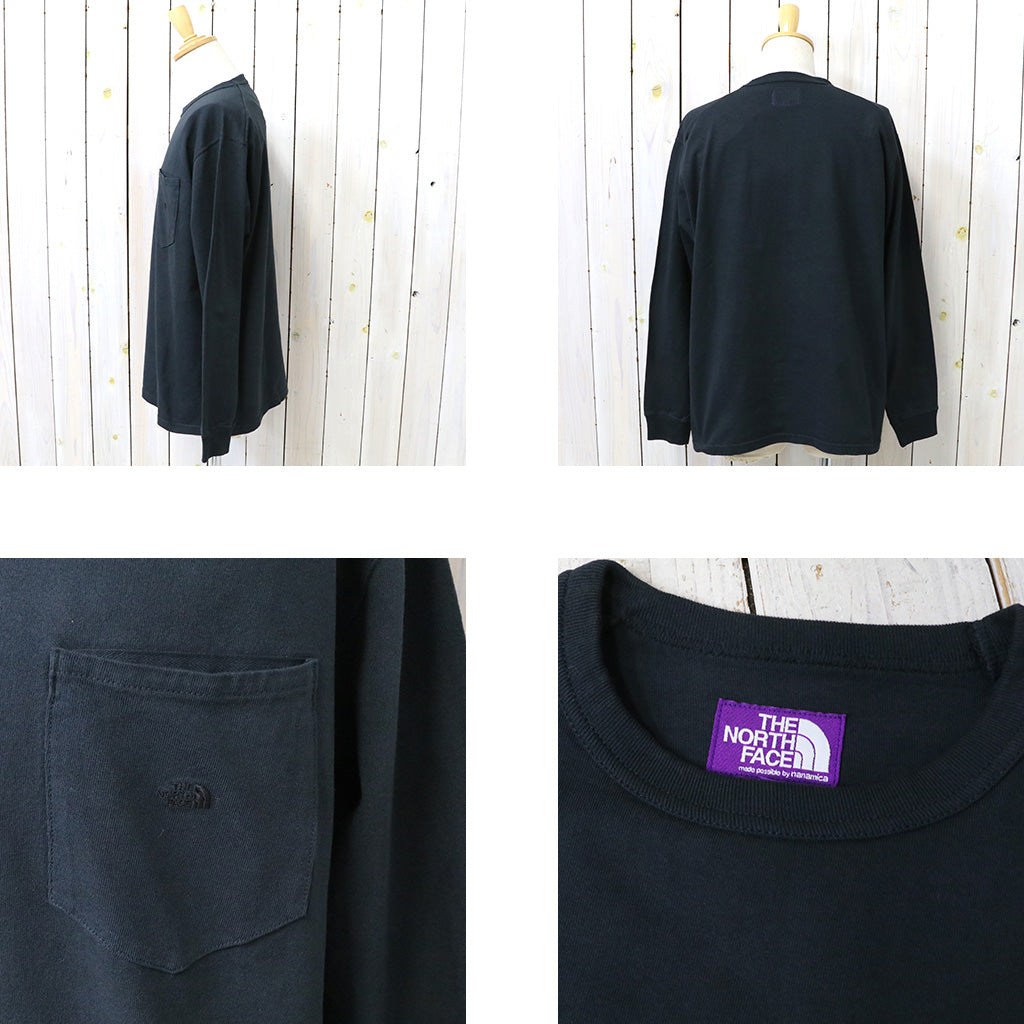 THE NORTH FACE PURPLE LABEL : 8oz Field Long Sleeve Pocket Tee (Black)