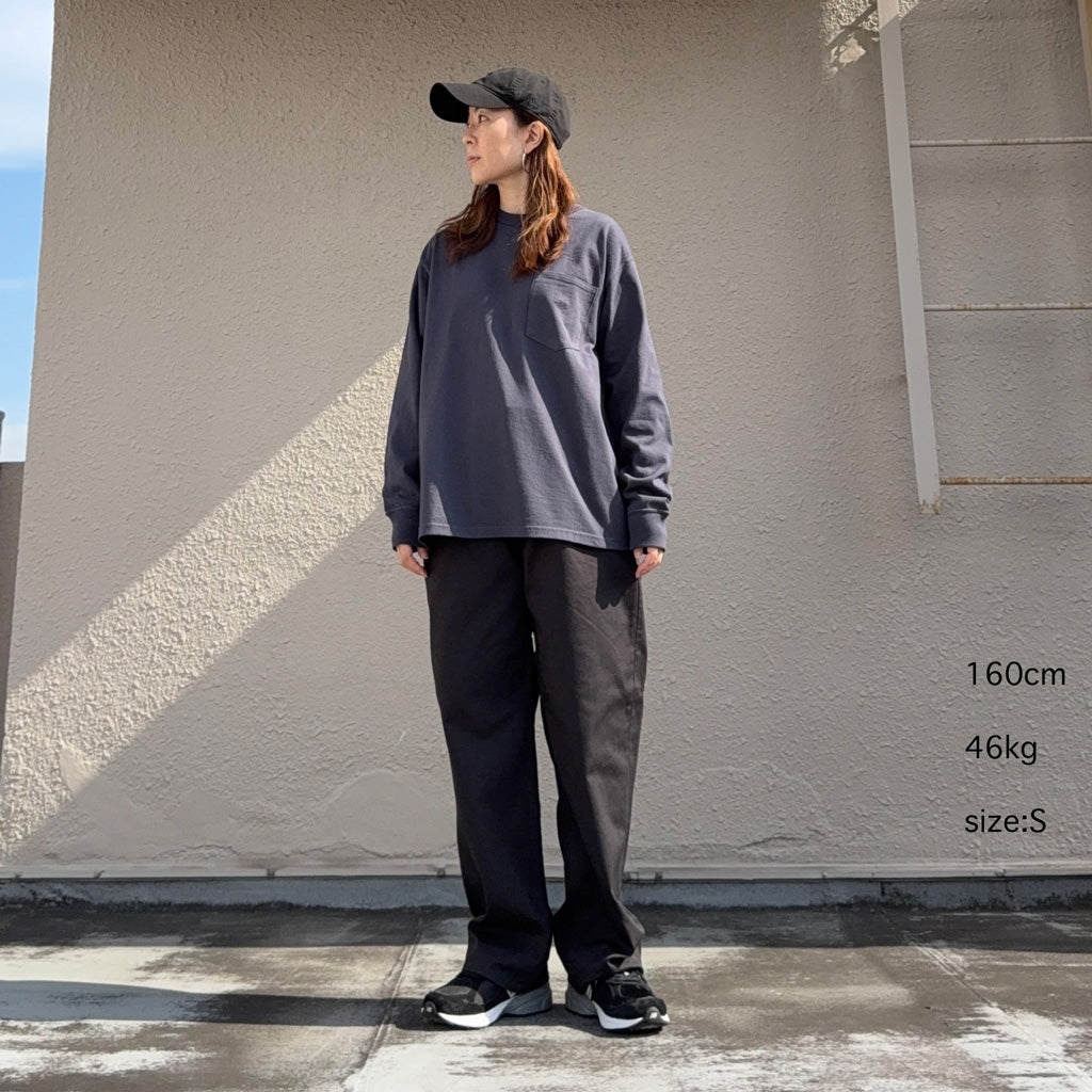 THE NORTH FACE PURPLE LABEL : 8oz Field Long Sleeve Pocket Tee (Asphalt Gray)