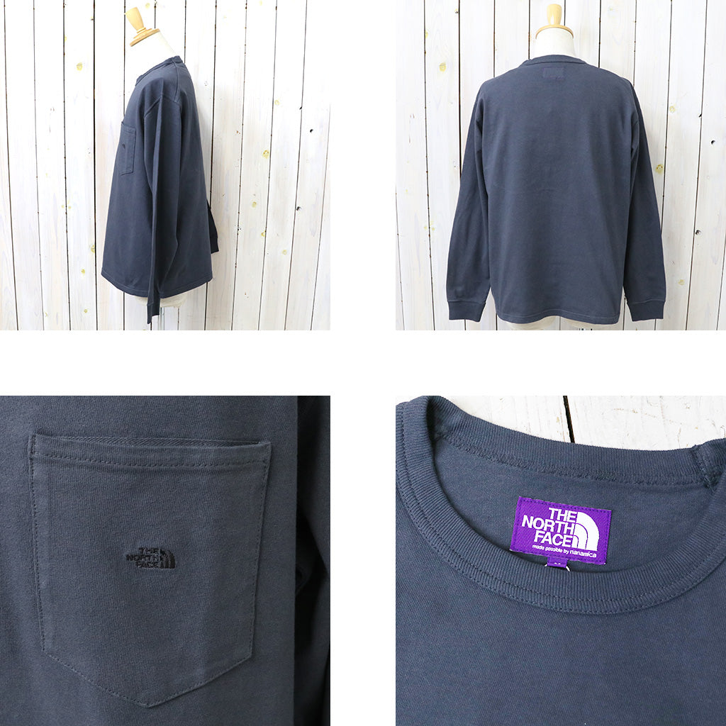 THE NORTH FACE PURPLE LABEL : 8oz Field Long Sleeve Pocket Tee (Asphalt Gray)