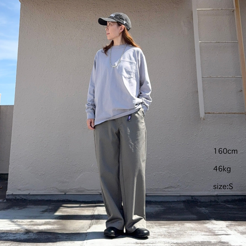 THE NORTH FACE PURPLE LABEL : 8oz Field Long Sleeve Pocket Tee (Light Gray)