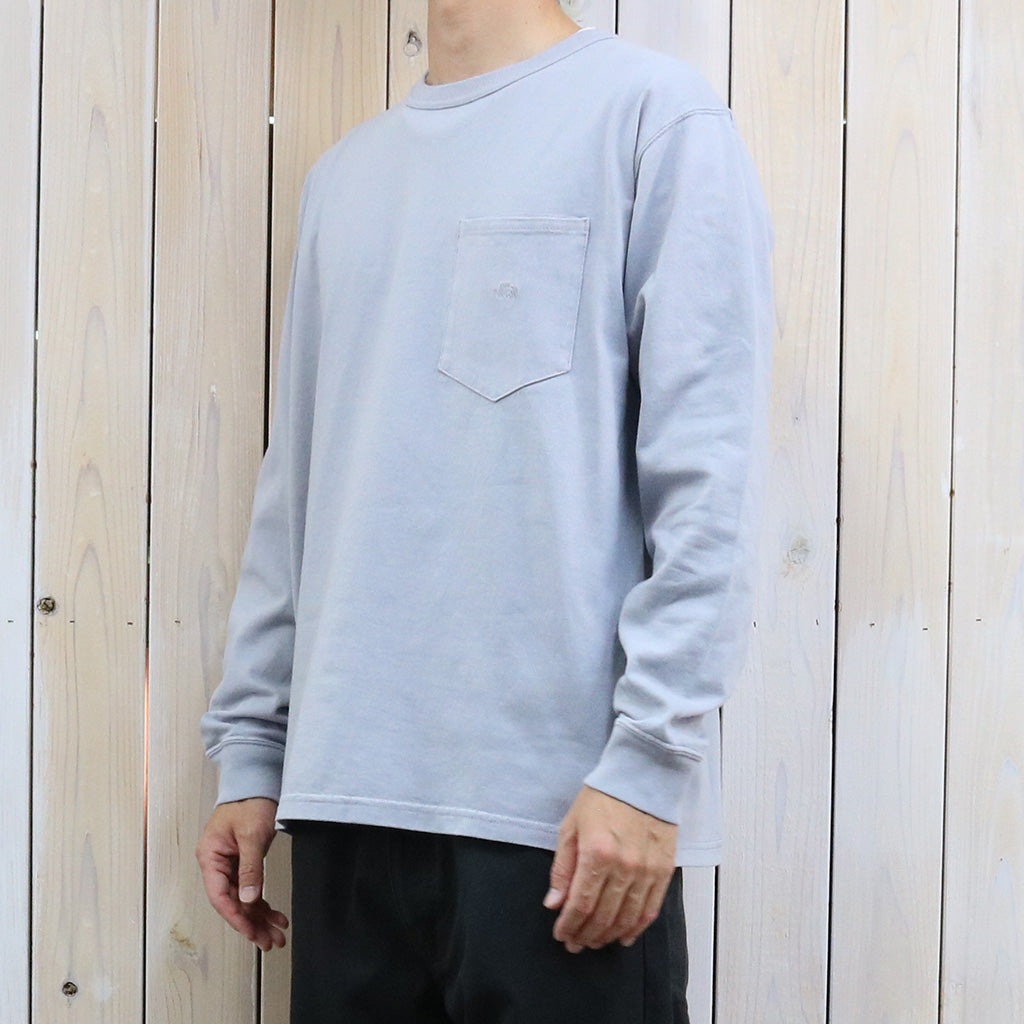 THE NORTH FACE PURPLE LABEL : 8oz Field Long Sleeve Pocket Tee (Light Gray)