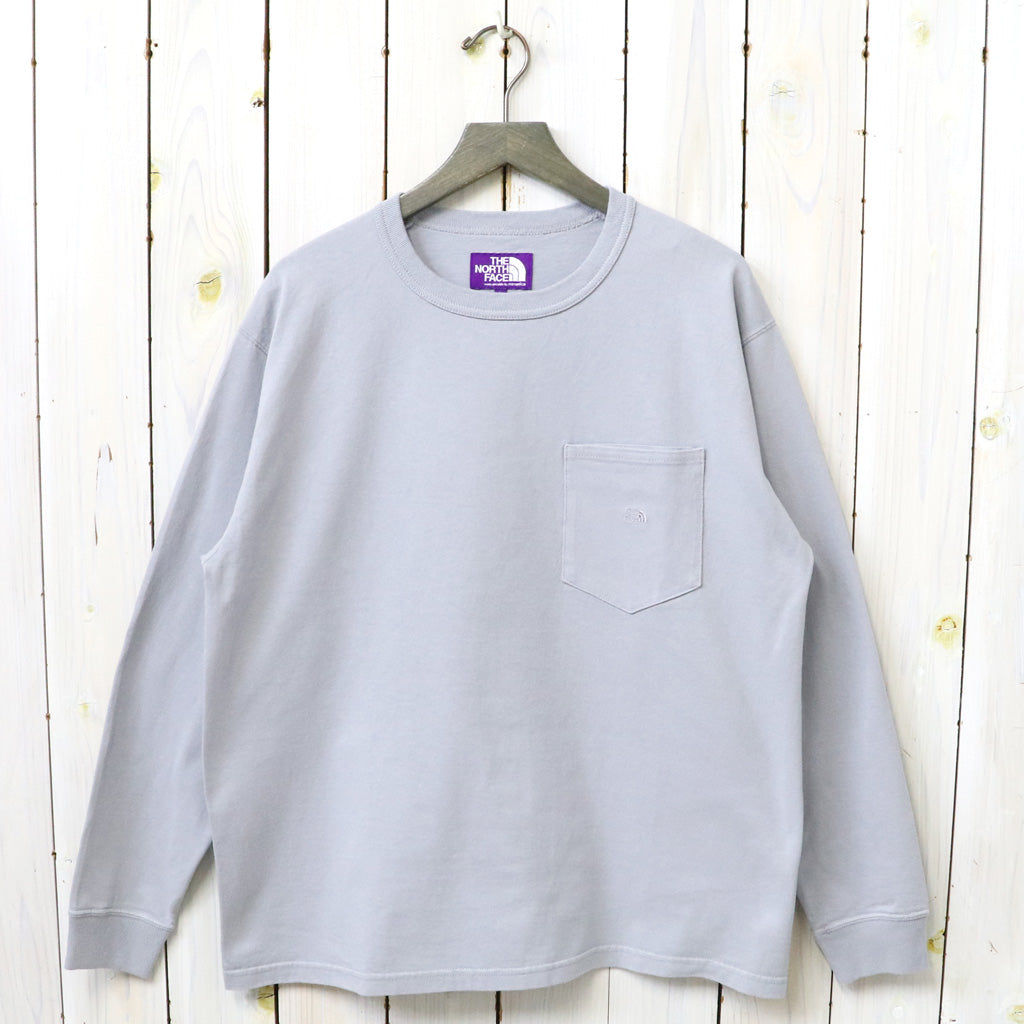 THE NORTH FACE PURPLE LABEL : 8oz Field Long Sleeve Pocket Tee (Light Gray)