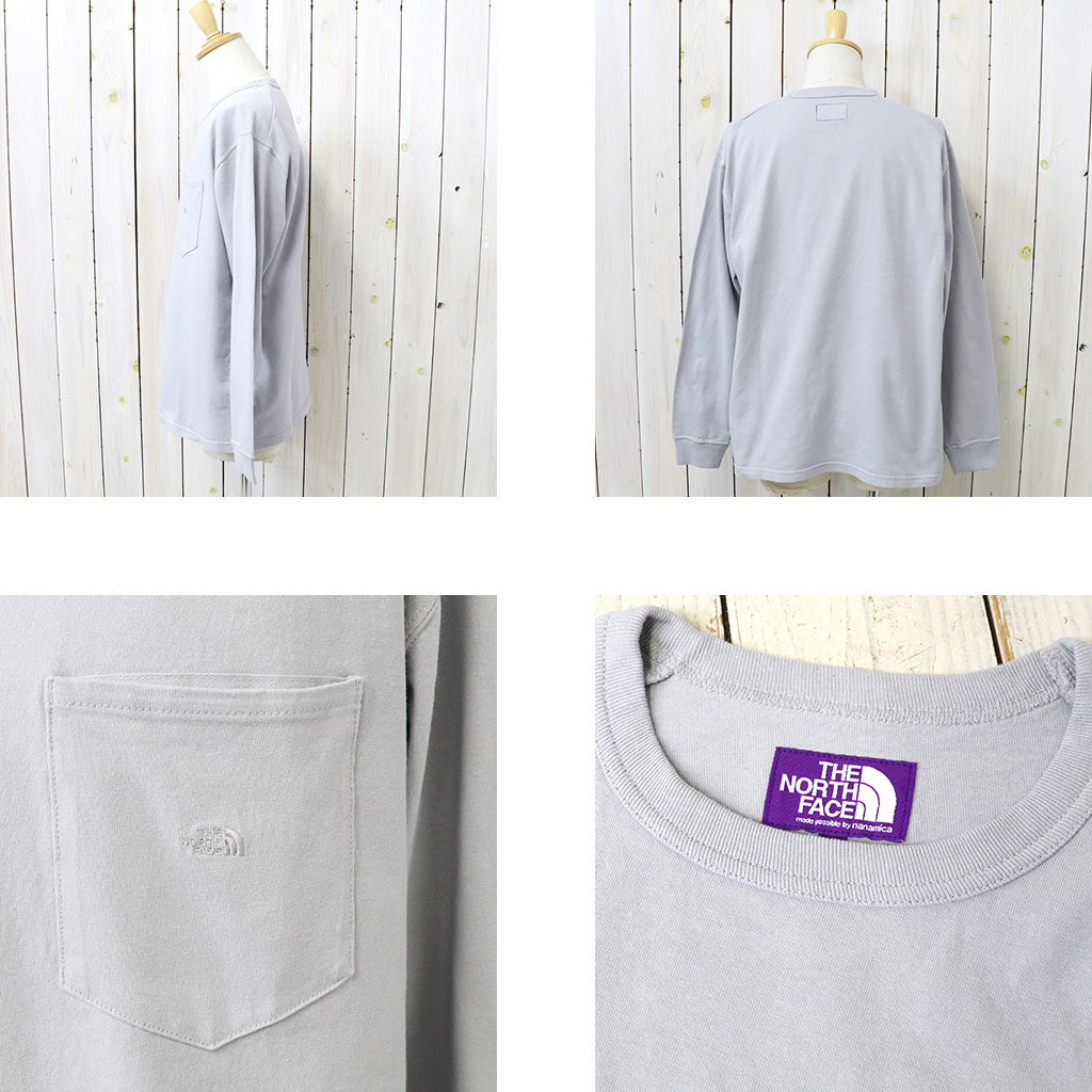 THE NORTH FACE PURPLE LABEL : 8oz Field Long Sleeve Pocket Tee (Light Gray)
