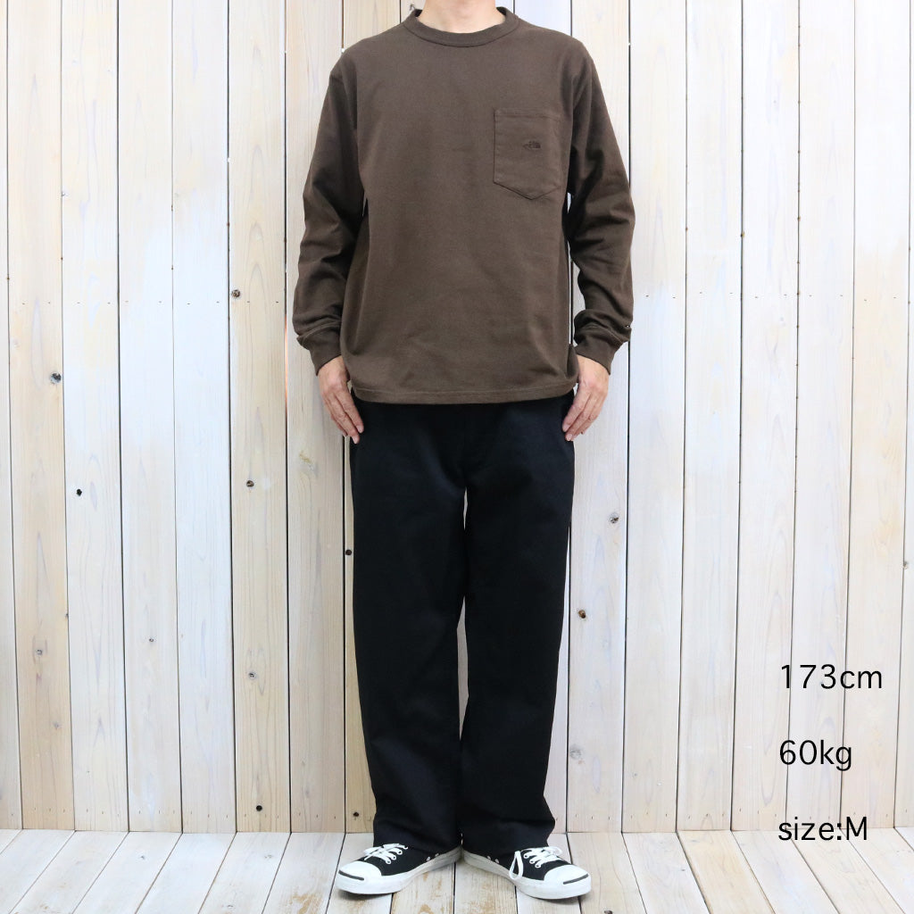 THE NORTH FACE PURPLE LABEL : 8oz Field Long Sleeve Pocket Tee (Brown)
