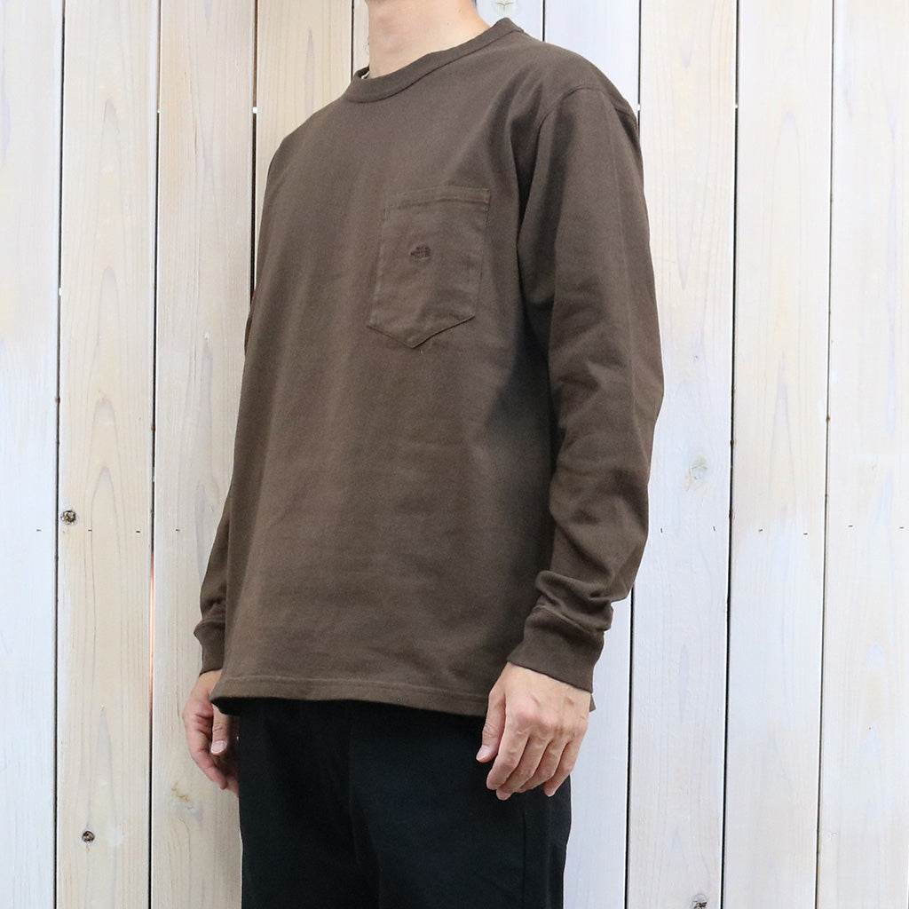 THE NORTH FACE PURPLE LABEL : 8oz Field Long Sleeve Pocket Tee (Brown)