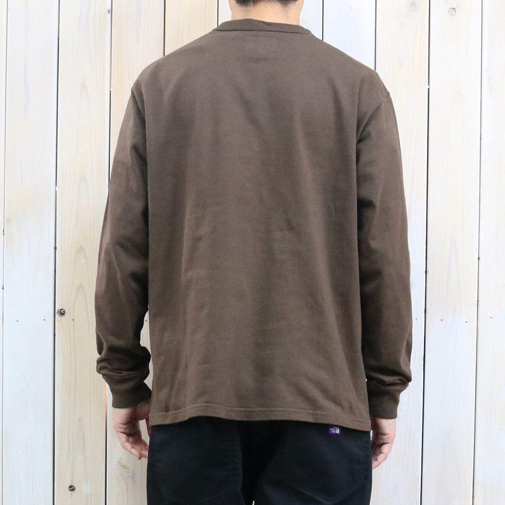THE NORTH FACE PURPLE LABEL : 8oz Field Long Sleeve Pocket Tee (Brown)