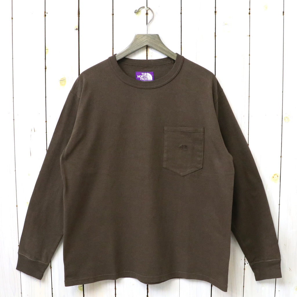 THE NORTH FACE PURPLE LABEL : 8oz Field Long Sleeve Pocket Tee (Brown)